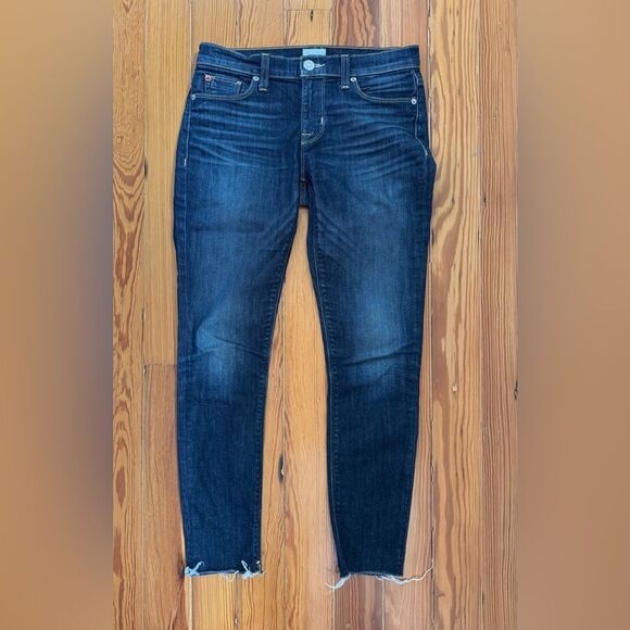 Hudson Nico Midrise Ankle Raw Super Skinny Jeans - Picture 1 of 6